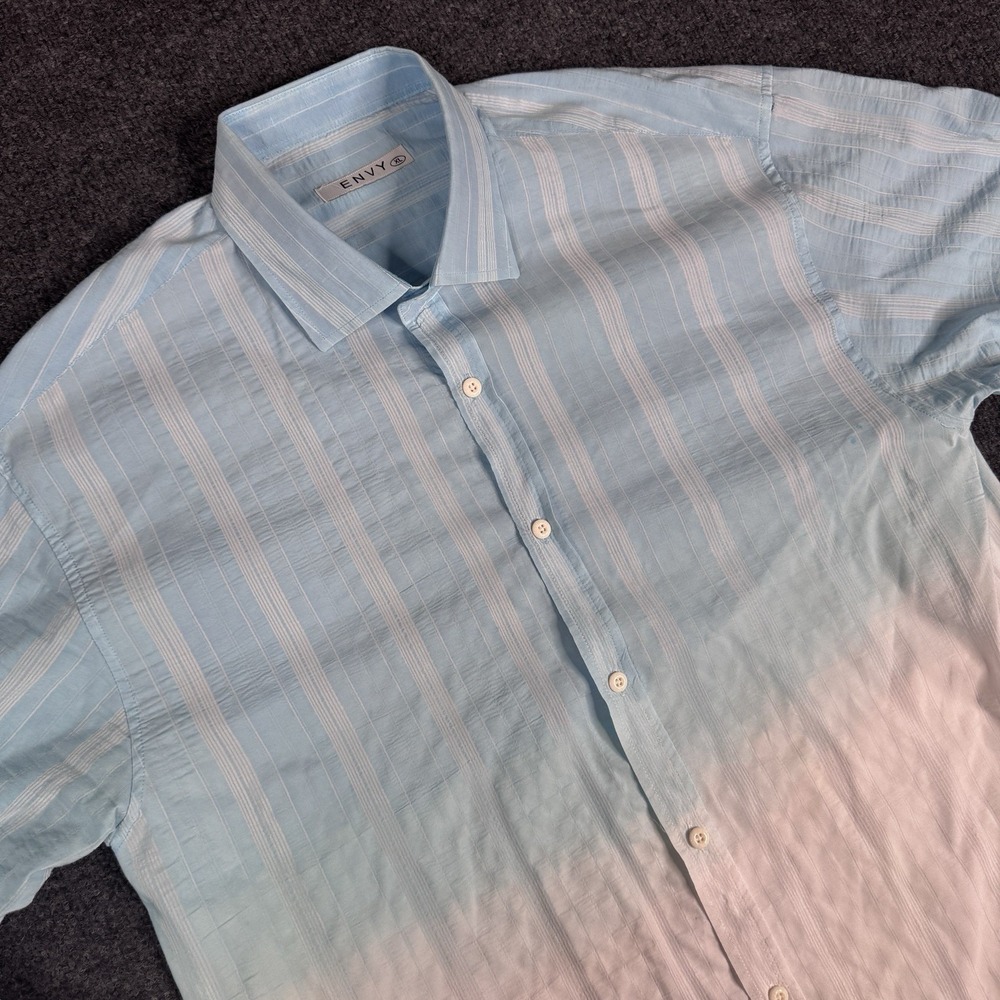 Envy Shirt Button Down Mens XL Party Casual Blue Ombré